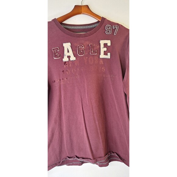 Vtg Y2K AMERICAN EAGLE OUTFITTERS T Shirt Men's M Sun Faded Logo Skater Grunge - Picture 6 of 10
